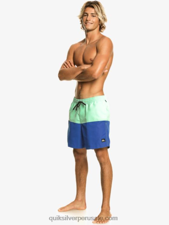 Quiksilver N8LNT485 hombres snorkel azul logo a tope 17 voleas