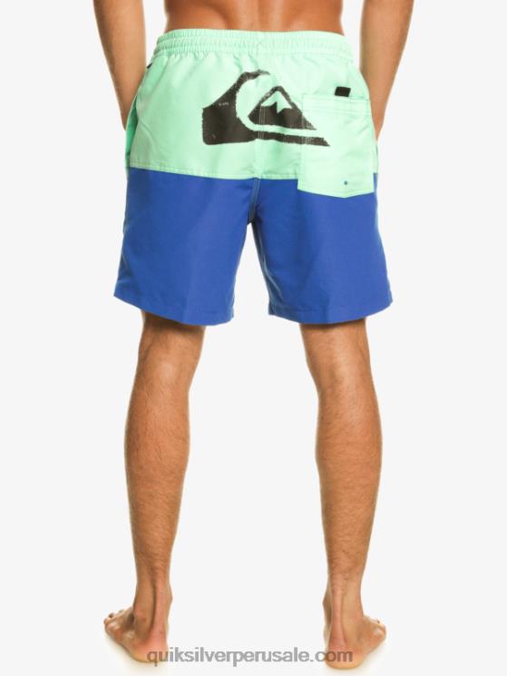 Quiksilver N8LNT485 hombres snorkel azul logo a tope 17 voleas