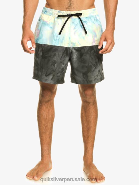 Quiksilver N8LNT486 hombres negro logo a tope 17 voleas