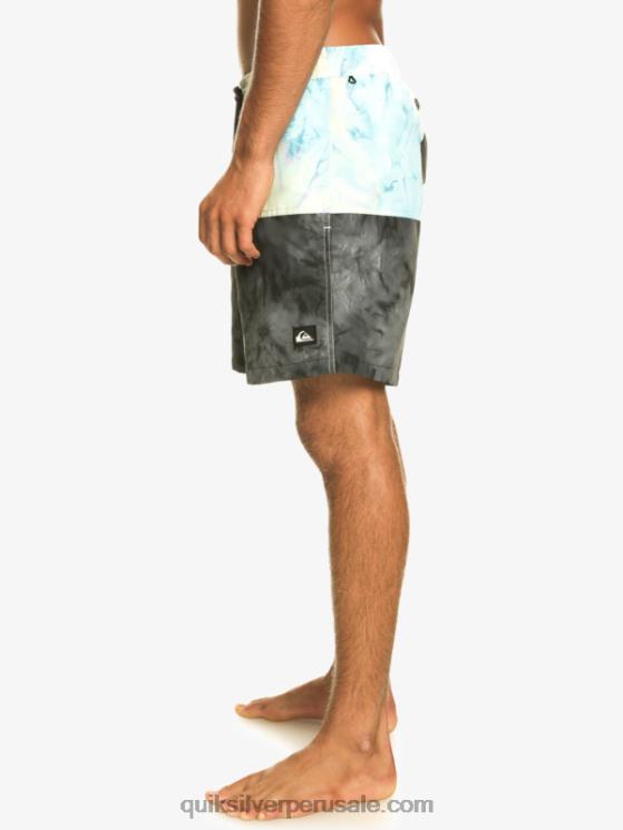 Quiksilver N8LNT486 hombres negro logo a tope 17 voleas