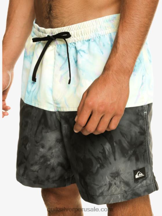 Quiksilver N8LNT486 hombres negro logo a tope 17 voleas