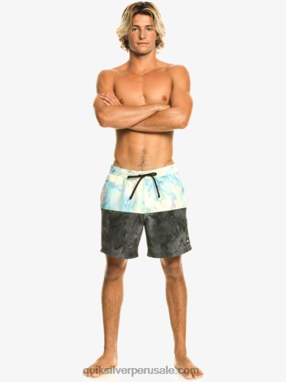 Quiksilver N8LNT486 hombres negro logo a tope 17 voleas