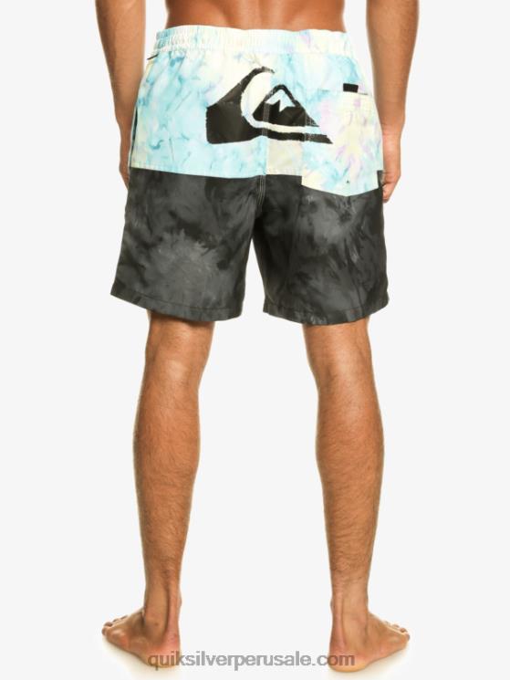 Quiksilver N8LNT486 hombres negro logo a tope 17 voleas