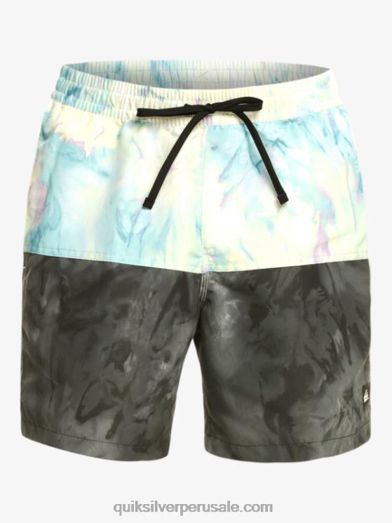 Quiksilver N8LNT486 hombres negro logo a tope 17 voleas