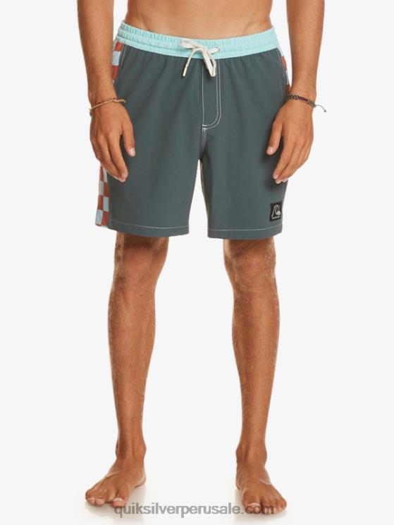 Quiksilver N8LNT532 hombres pizarra oscura arco original 17 voleas