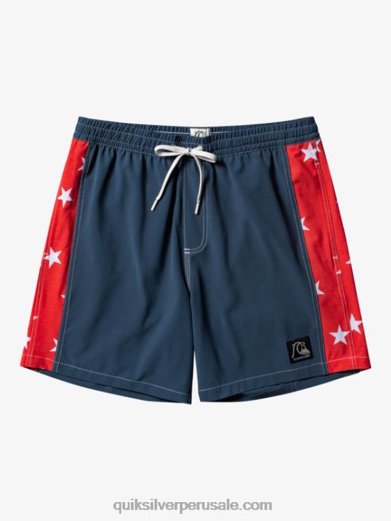 Quiksilver N8LNT533 hombres azul marino medianoche arco original 17 voleas