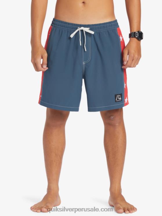 Quiksilver N8LNT533 hombres azul marino medianoche arco original 17 voleas