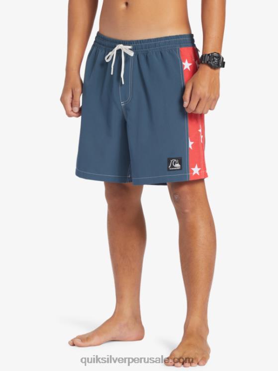 Quiksilver N8LNT533 hombres azul marino medianoche arco original 17 voleas