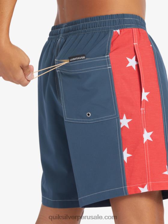 Quiksilver N8LNT533 hombres azul marino medianoche arco original 17 voleas