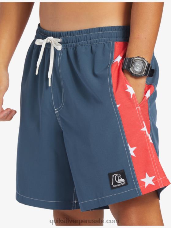 Quiksilver N8LNT533 hombres azul marino medianoche arco original 17 voleas