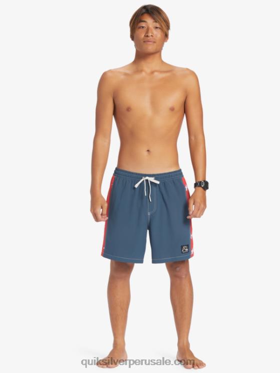Quiksilver N8LNT533 hombres azul marino medianoche arco original 17 voleas
