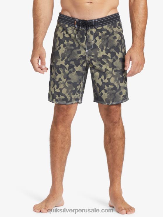 Quiksilver N8LNT535 hombres retroceso negro se desvanece shorts de playa waterman throwback camo 19