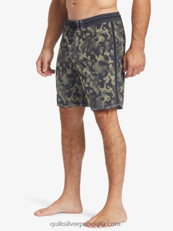 Quiksilver N8LNT535 hombres retroceso negro se desvanece shorts de playa waterman throwback camo 19