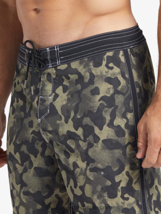 Quiksilver N8LNT535 hombres retroceso negro se desvanece shorts de playa waterman throwback camo 19