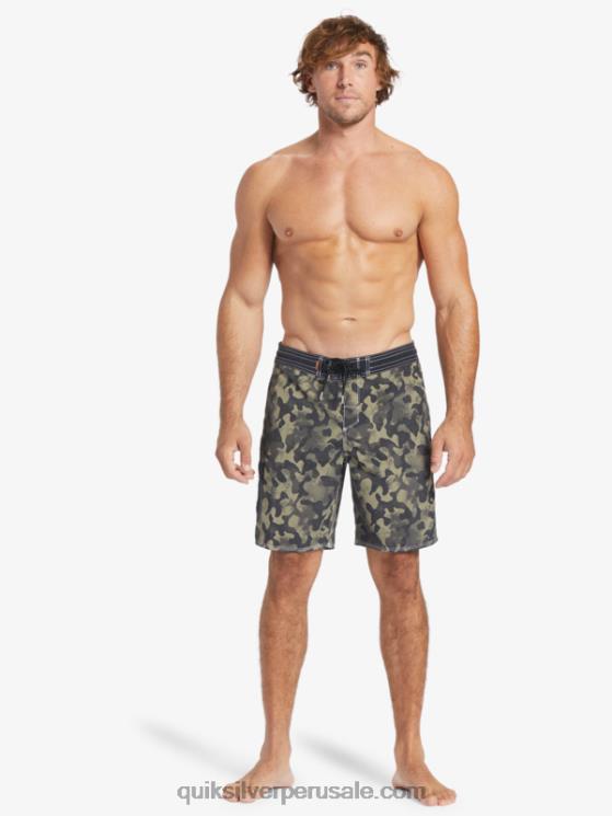 Quiksilver N8LNT535 hombres retroceso negro se desvanece shorts de playa waterman throwback camo 19