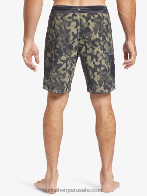 Quiksilver N8LNT535 hombres retroceso negro se desvanece shorts de playa waterman throwback camo 19