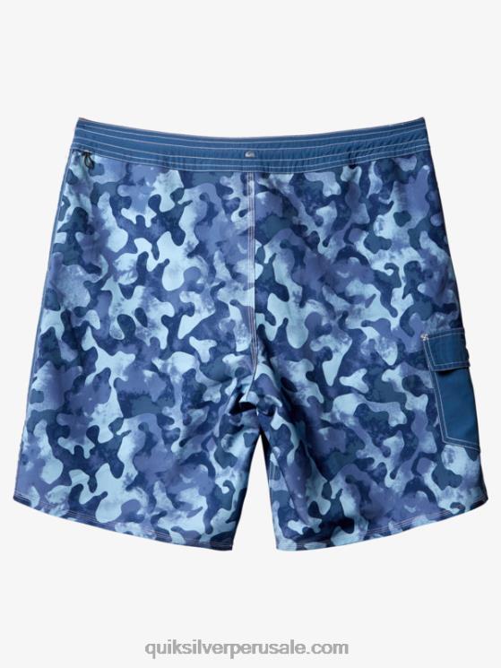 Quiksilver N8LNT536 hombres alférez azul retroceso shorts de playa waterman throwback camo 19