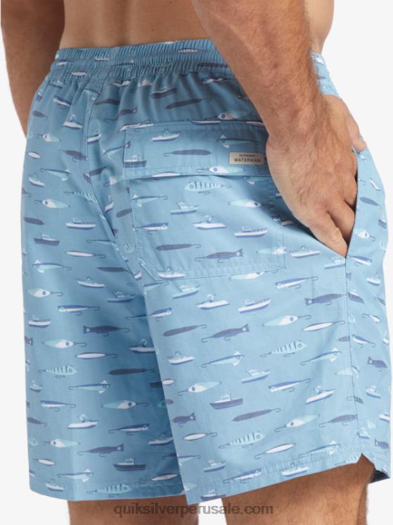 Quiksilver N8LNT544 hombres semana de arrastre azul oscuro Waterman arrastre semana 17 voleas