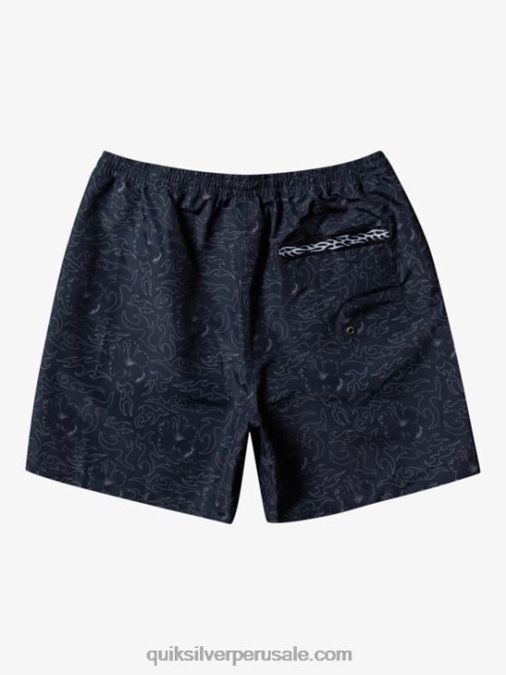 Quiksilver N8LNT583 hombres negro saturno 18 voleas