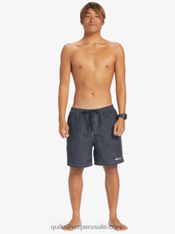 Quiksilver N8LNT583 hombres negro saturno 18 voleas