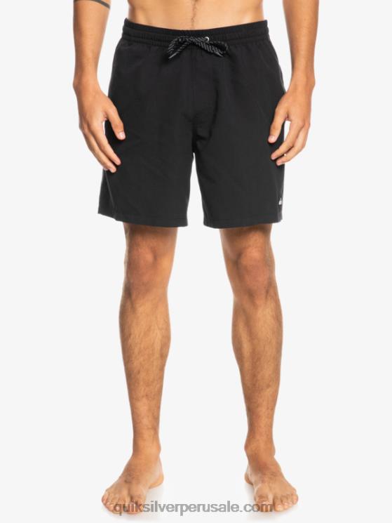 Quiksilver N8LNT619 hombres negro todos los días 17 voleas