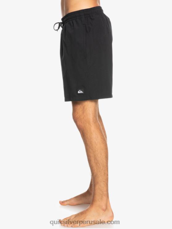 Quiksilver N8LNT619 hombres negro todos los días 17 voleas
