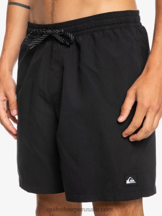 Quiksilver N8LNT619 hombres negro todos los días 17 voleas