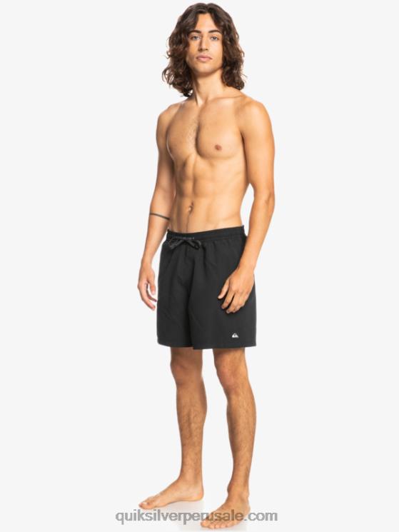 Quiksilver N8LNT619 hombres negro todos los días 17 voleas