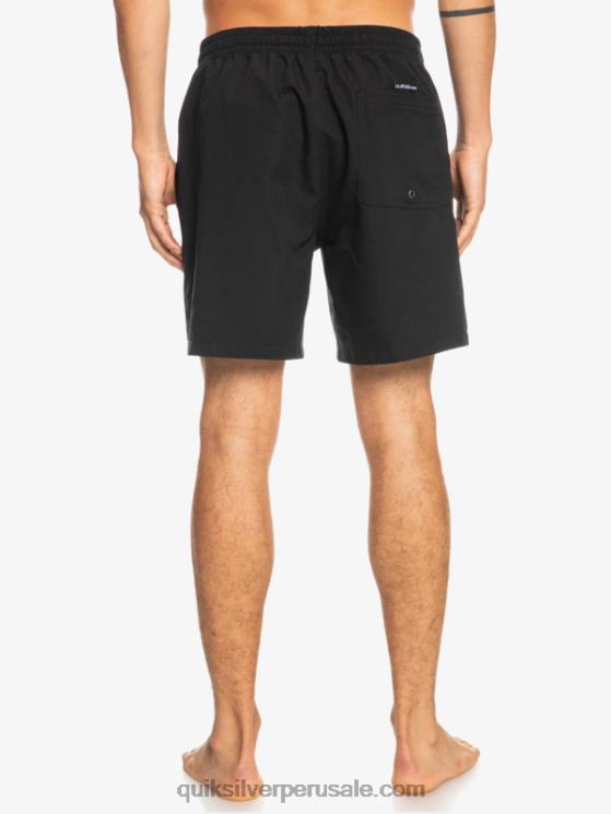 Quiksilver N8LNT619 hombres negro todos los días 17 voleas