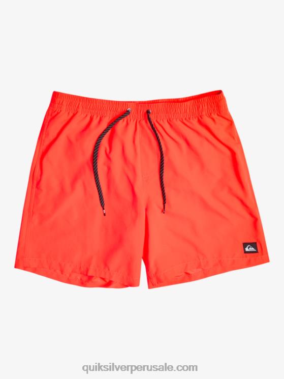 Quiksilver N8LNT624 hombres coral ardiente todos los días 17 voleas