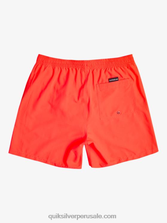 Quiksilver N8LNT624 hombres coral ardiente todos los días 17 voleas