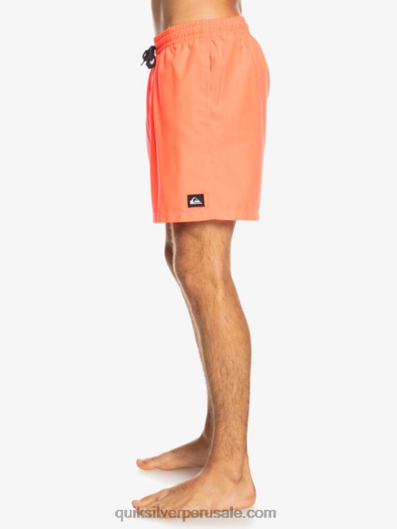 Quiksilver N8LNT624 hombres coral ardiente todos los días 17 voleas
