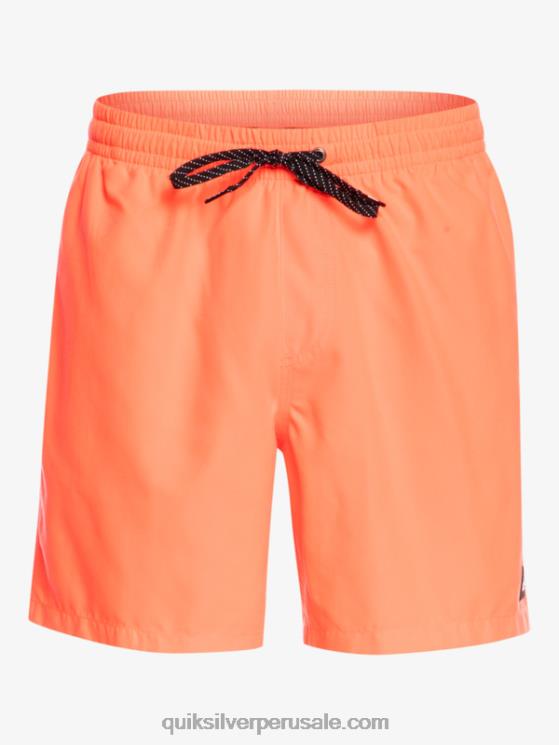 Quiksilver N8LNT624 hombres coral ardiente todos los días 17 voleas