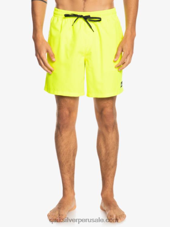 Quiksilver N8LNT626 hombres amarillo de seguridad todos los días 17 voleas