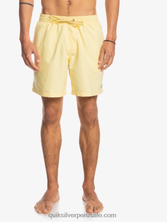 Quiksilver N8LNT628 hombres plátano pálido todos los días 17 voleas