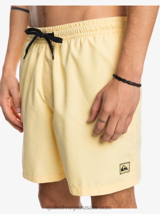 Quiksilver N8LNT628 hombres plátano pálido todos los días 17 voleas