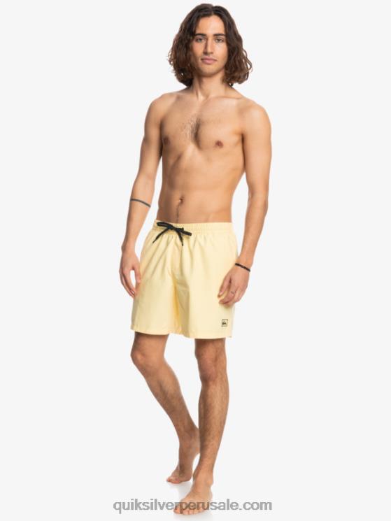 Quiksilver N8LNT628 hombres plátano pálido todos los días 17 voleas
