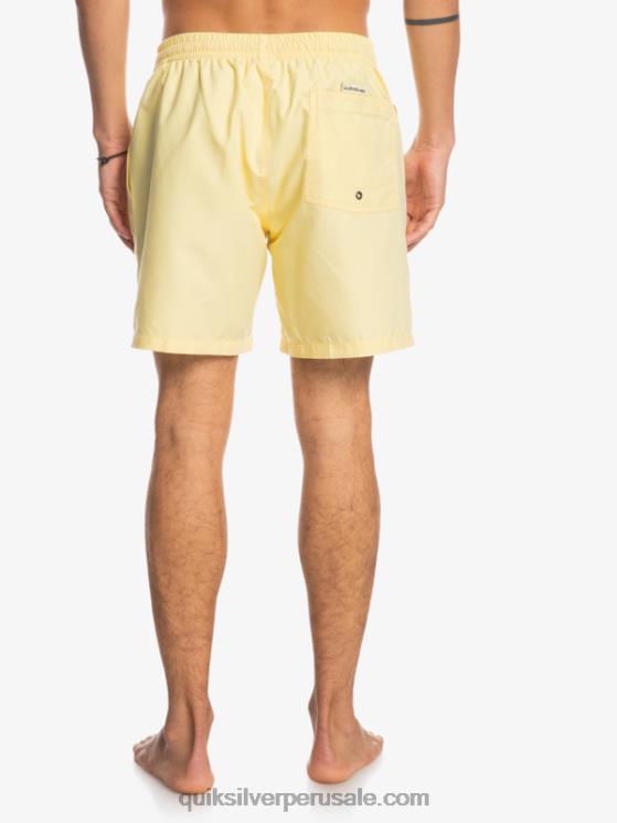 Quiksilver N8LNT628 hombres plátano pálido todos los días 17 voleas