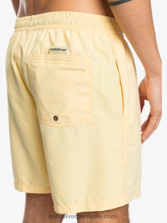 Quiksilver N8LNT628 hombres plátano pálido todos los días 17 voleas