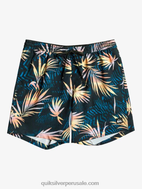 Quiksilver N8LNT634 hombres negro mezcla surfsilk 17 voleas