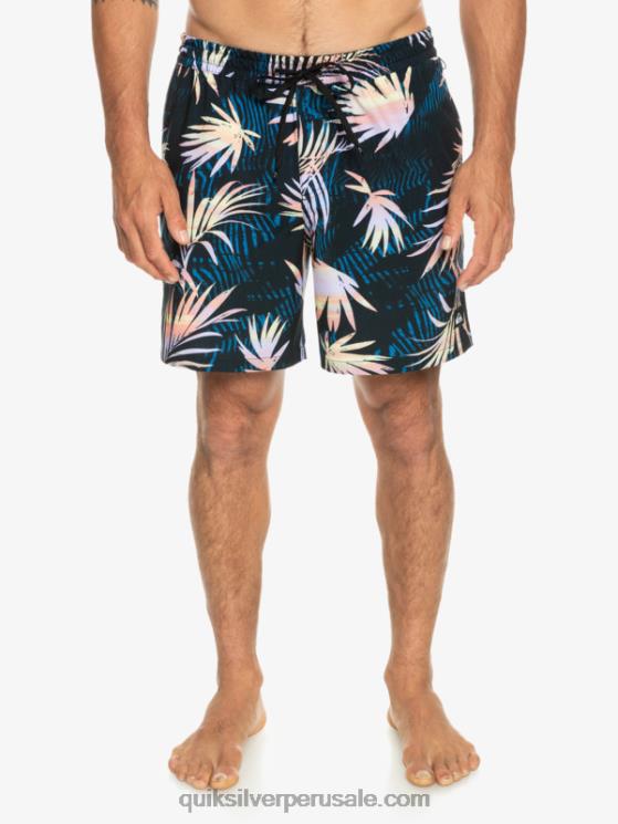 Quiksilver N8LNT634 hombres negro mezcla surfsilk 17 voleas
