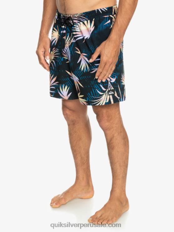Quiksilver N8LNT634 hombres negro mezcla surfsilk 17 voleas