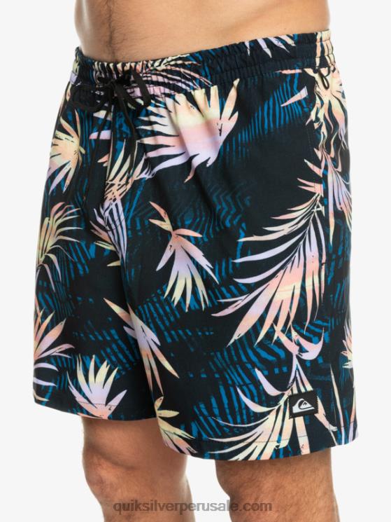 Quiksilver N8LNT634 hombres negro mezcla surfsilk 17 voleas