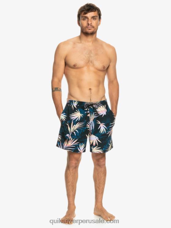 Quiksilver N8LNT634 hombres negro mezcla surfsilk 17 voleas