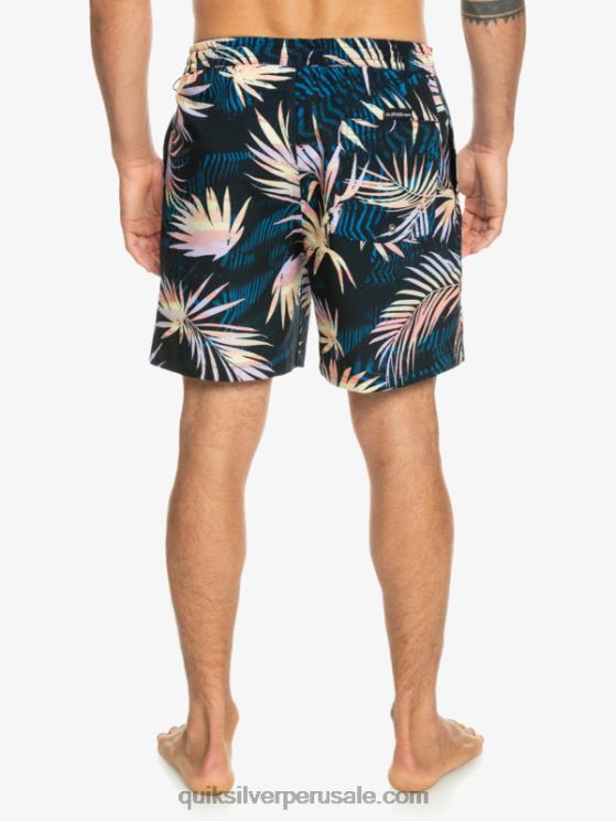 Quiksilver N8LNT634 hombres negro mezcla surfsilk 17 voleas