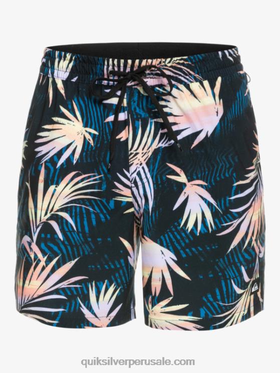 Quiksilver N8LNT634 hombres negro mezcla surfsilk 17 voleas