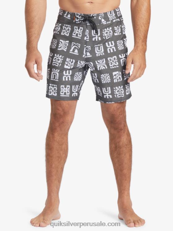 Quiksilver N8LNT640 hombres paleta de canal negro bs shorts de playa waterman channel paddle 20