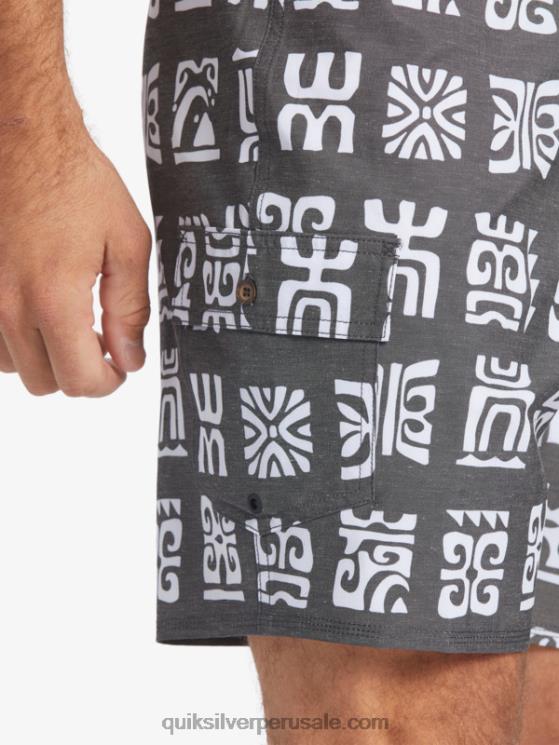 Quiksilver N8LNT640 hombres paleta de canal negro bs shorts de playa waterman channel paddle 20