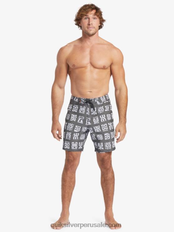 Quiksilver N8LNT640 hombres paleta de canal negro bs shorts de playa waterman channel paddle 20