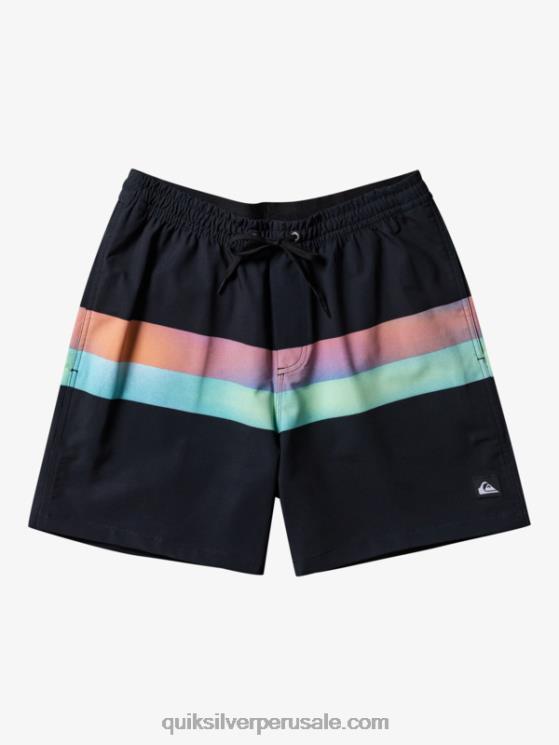 Quiksilver N8LNT654 hombres negro aerógrafo surfsilk 17 voleas
